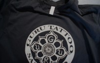 Guru Tattoo Tee with discharge/waterbase printing